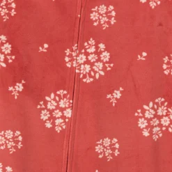 Infant and Toddler Girls Red Bouquet Footed Fleece Pajamas