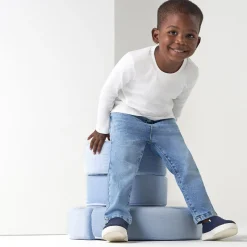 Infant and Toddler Neutral Light Blue Straight Fit Denim Jeans