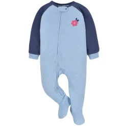 Infant Girls Floral Fleece Pajamas