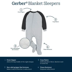 Infant Girls Floral Fleece Pajamas