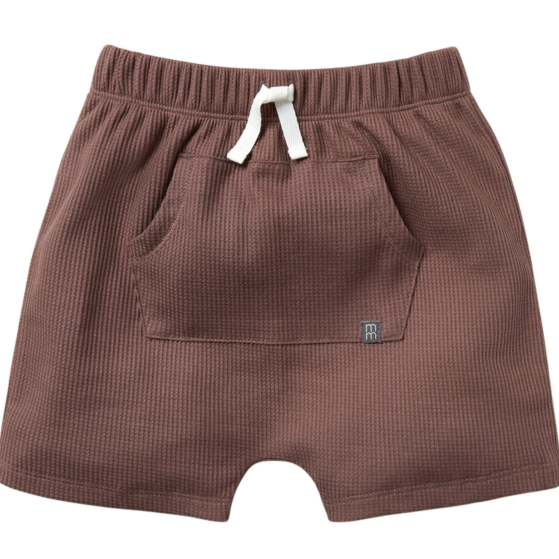 Infant & Toddler Boys Brown Harem Kangaroo Pocket Shorts