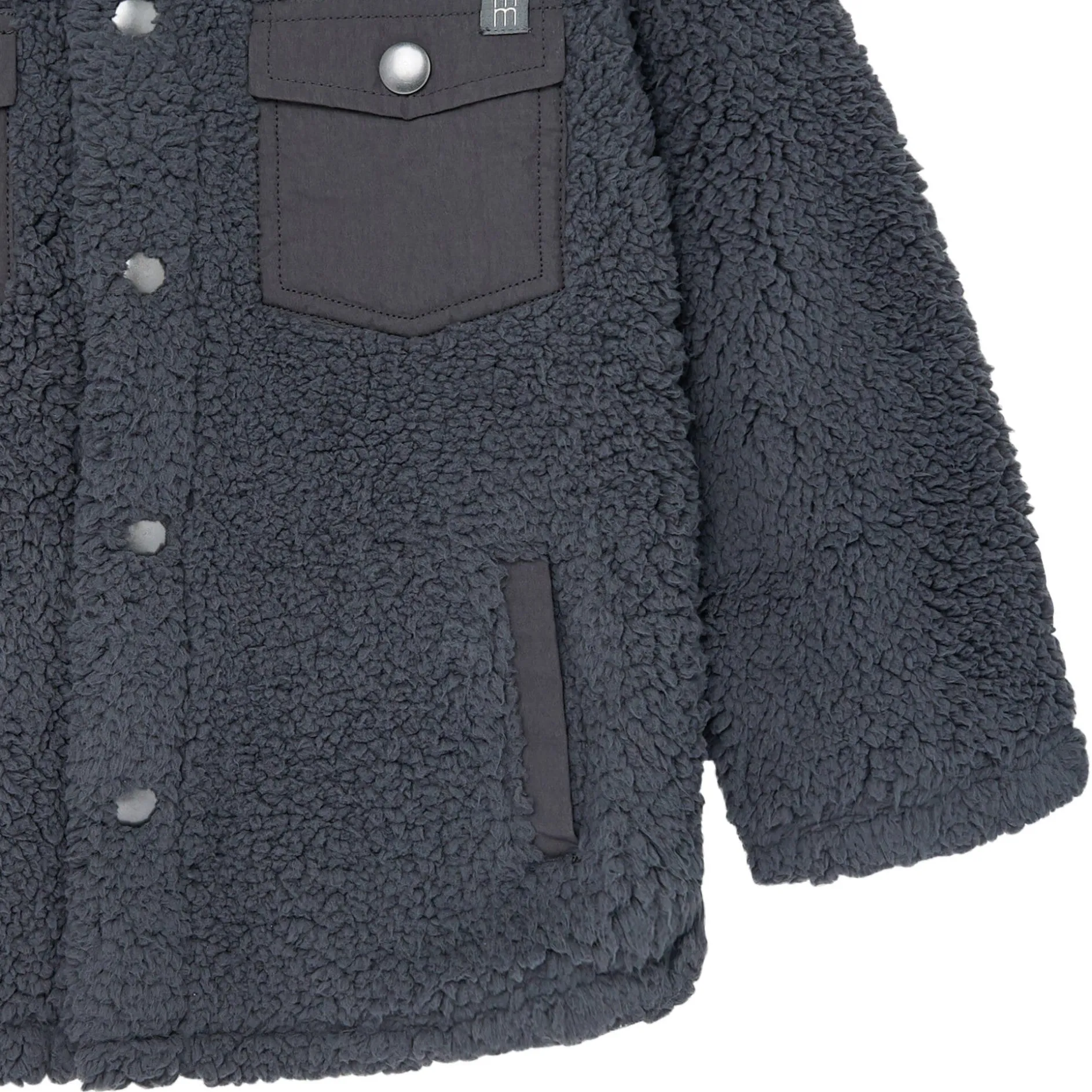 Infant & Toddler Boys Dark Gray Sherpa Jacket
