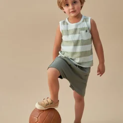Infant & Toddler Boys Dark Green Harem Shorts
