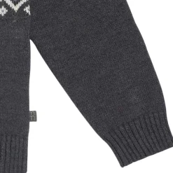Infant & Toddler Boys Dark Grey Heather Fair Isle Viscose Sweater