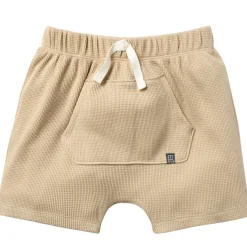 Infant & Toddler Boys Light Brown Harem Kangaroo Pocket Shorts