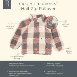 Infant & Toddler Boys Multi Plaid Half-Zip Pullover