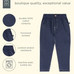 Infant & Toddler Boys Navy Corduroy Pants