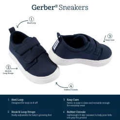 Infant & Toddler Boys Navy Strap Sneaker