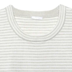 Infant & Toddler Boys Oatmeal Heather Striped Sweater with Pocket