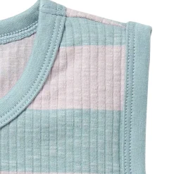 Infant & Toddler Boys Teal Stripe Tank Top