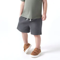 Infant & Toddler Boys Washed Rust Twill Strap Sneaker