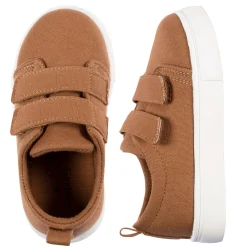 Infant & Toddler Boys Washed Rust Twill Strap Sneaker