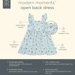 Infant & Toddler Girls Blueberries Bow Back Dress