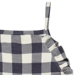 Infant & Toddler Girls Gingham Ruffle Wide Leg Romper