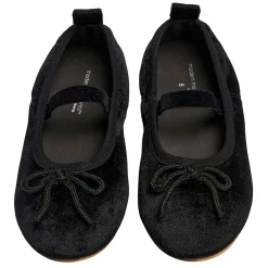 Infant & Toddler Girls Grey Velvet Ballet Flats