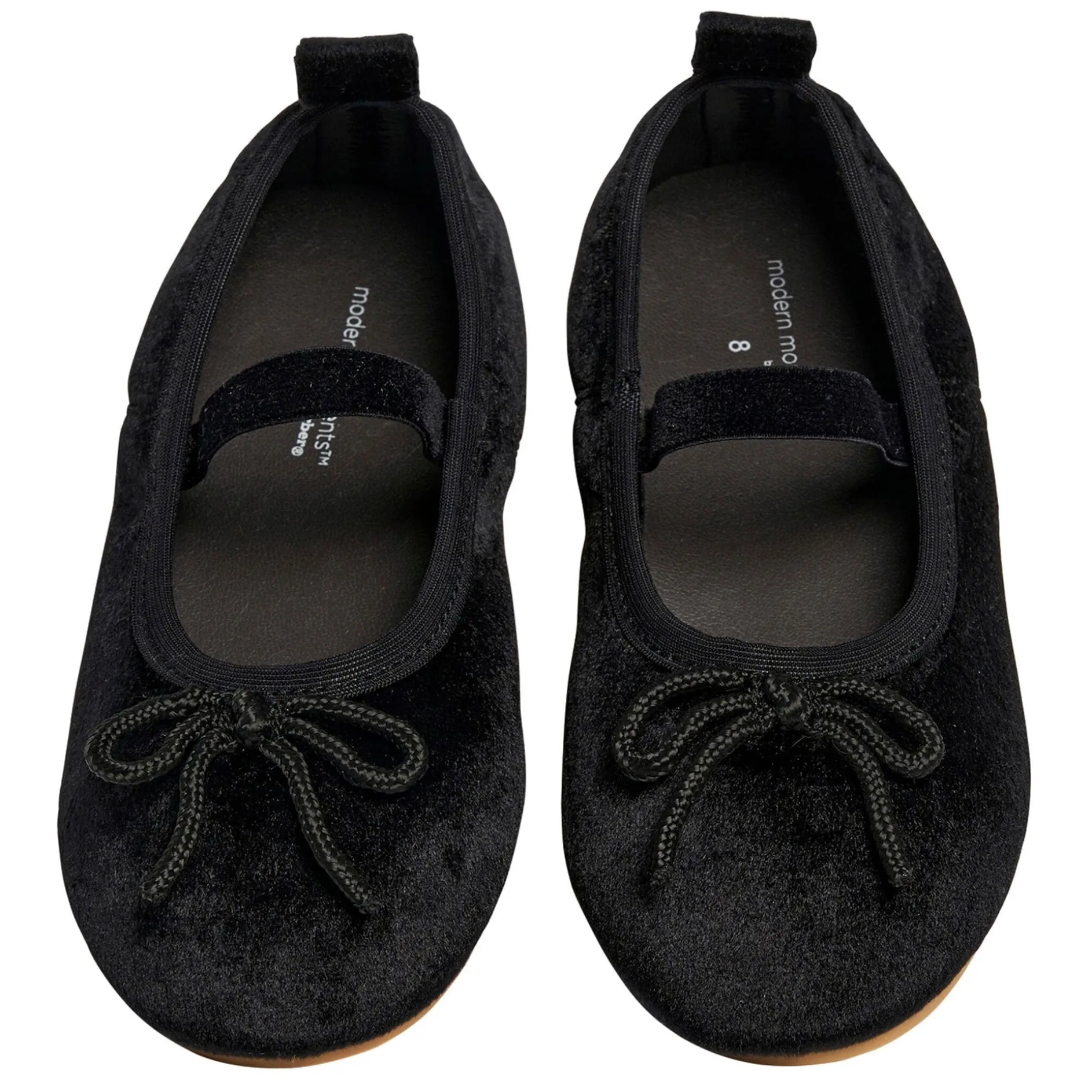 Infant & Toddler Girls Grey Velvet Ballet Flats