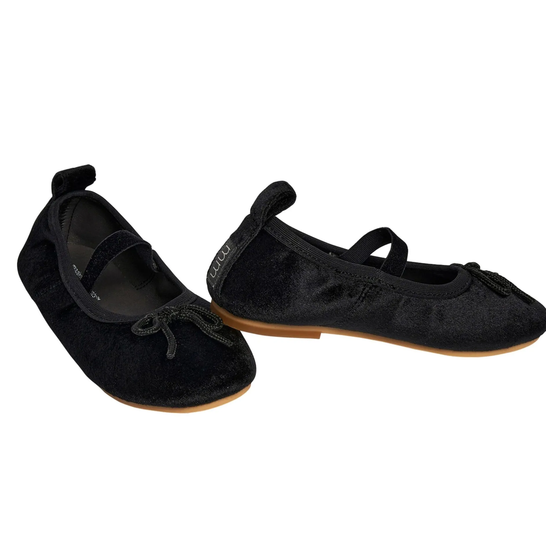 Infant & Toddler Girls Grey Velvet Ballet Flats