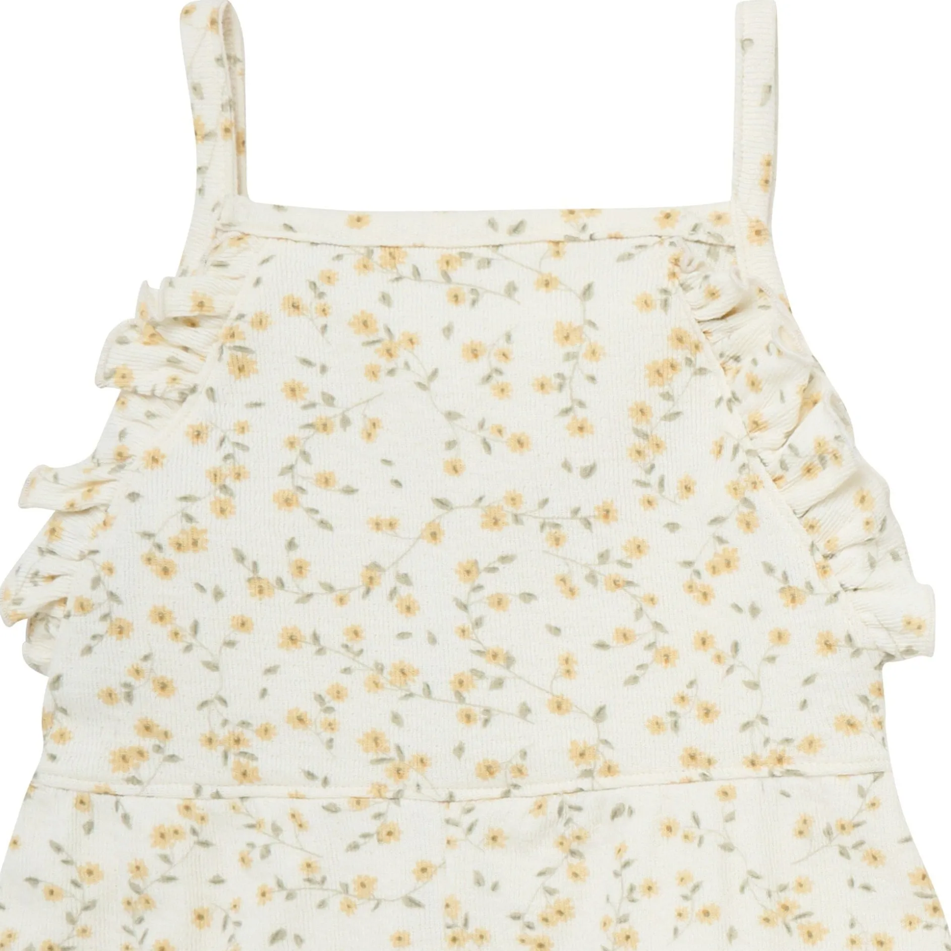 Infant & Toddler Girls Ivory Vines Ruffle Romper
