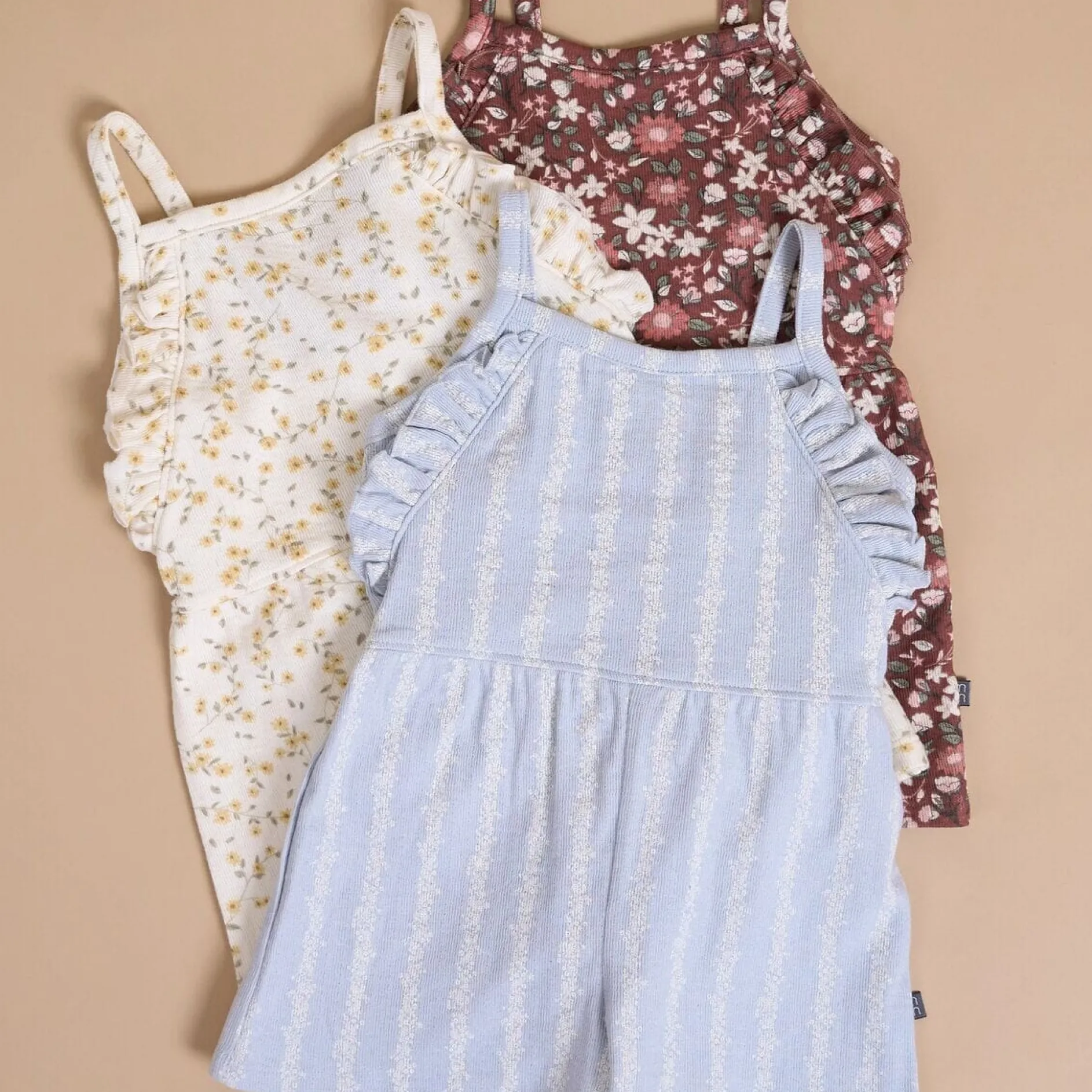 Infant & Toddler Girls Ivory Vines Ruffle Romper