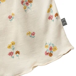 Infant & Toddler Girls Light Beige Flowers Smocked Sleeveless Top