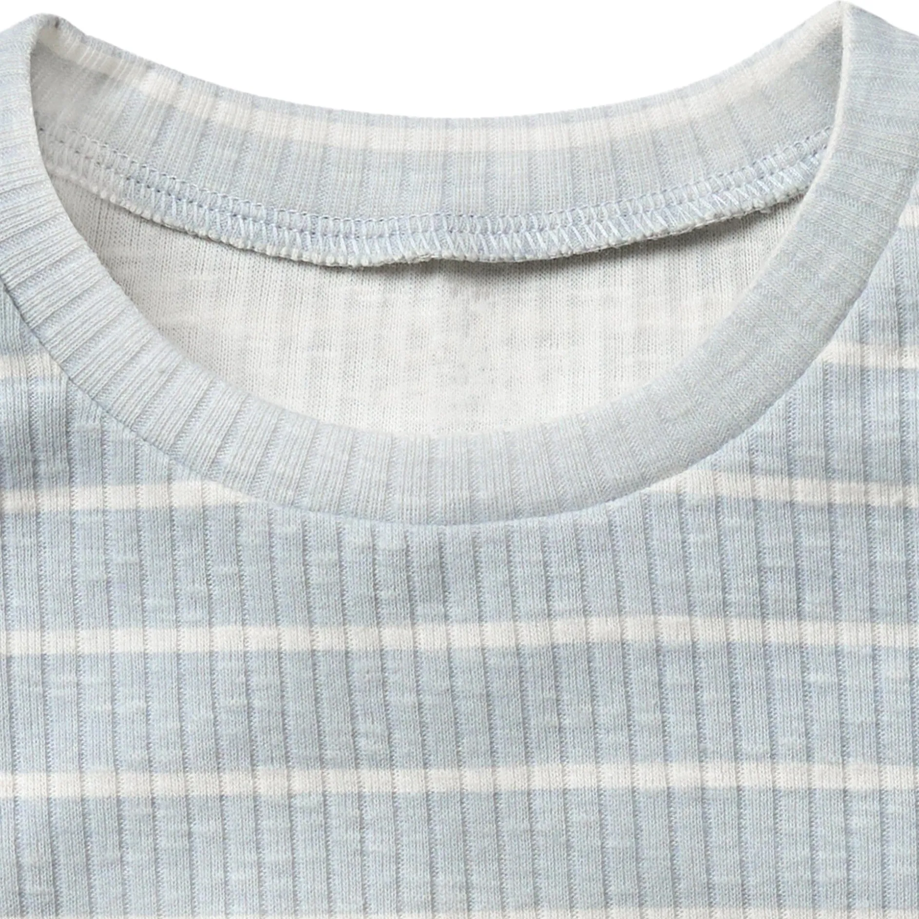 Infant & Toddler Girls Light Blue Stripe Ruffle Sleeveless Top