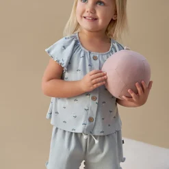 Infant & Toddler Girls Light Blue Smocked Wide Leg Shorts