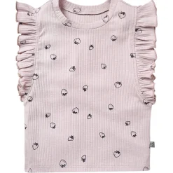 Infant & Toddler Girls Light Lilac Strawberry Ruffle Sleeveless Top
