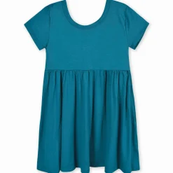 Infant & Toddler Girls Ocean Teal Buttery Soft Viscose Made from Eucalyptus Twirl Dress