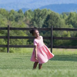 Infant & Toddler Girls Pink Lemonade Buttery Soft Viscose Made from Eucalyptus Twirl Dress