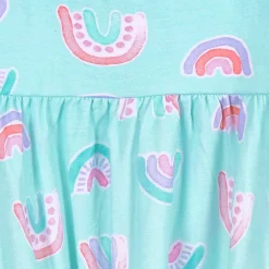 Infant & Toddler Girls Rainbow Sky Buttery Soft Viscose Made from Eucalyptus Twirl Dress