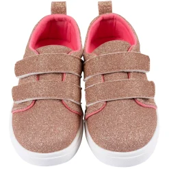 Infant & Toddler Girls Rose Gold Glitter Strap Sneaker