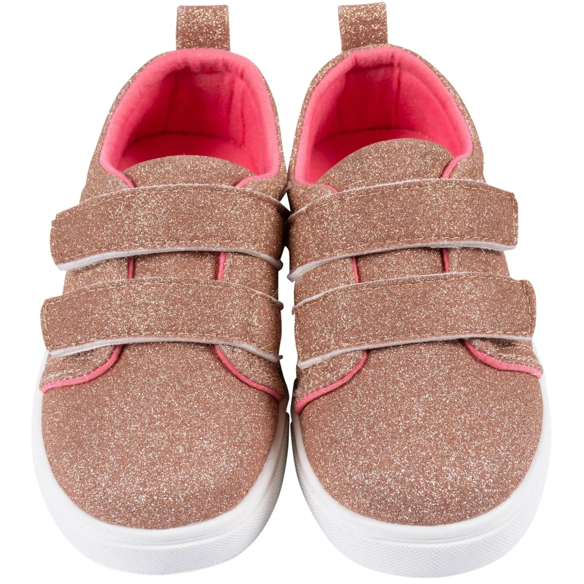 Infant & Toddler Girls Rose Gold Glitter Strap Sneaker