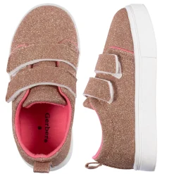 Infant & Toddler Girls Rose Gold Glitter Strap Sneaker