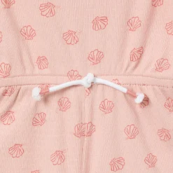 Infant & Toddler Girls Rose Seashells Flutter Sleeve Romper