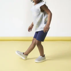 Infant & Toddler Girls Silver Glitter Slip-On Sneaker