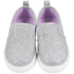Infant & Toddler Girls Silver Glitter Slip-On Sneaker