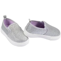Infant & Toddler Girls Silver Glitter Slip-On Sneaker