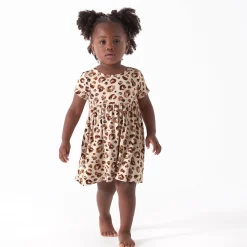Infant & Toddler Girls Spotted Leopard Buttery Soft Viscose Made from Eucalyptus Twirl Dress
