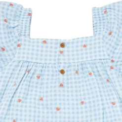 Infant & Toddler Girls Strawberry Gingham Puff Sleeve Dress