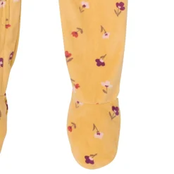Infant & Toddler Girls Yellow Floral Footed Fleece Pajamas