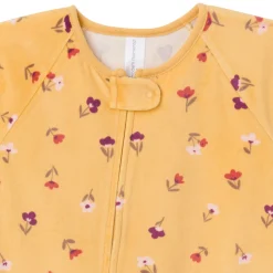 Infant & Toddler Girls Yellow Floral Footed Fleece Pajamas