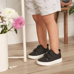 Infant & Toddler Neutral Black Strap Sneaker