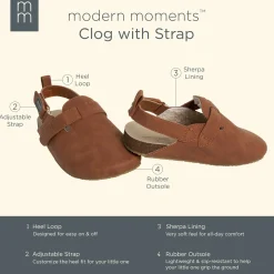 Infant & Toddler Neutral Medium Brown Clog With Strap