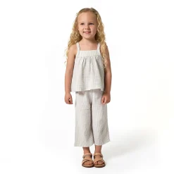 Mommy & Me Light Blue Stripe Top & Cropped Pants Bundle