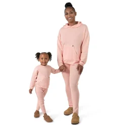 Mommy & Me 2-Piece Pink Hooded Waffle Viscose Top & Legging Bundle