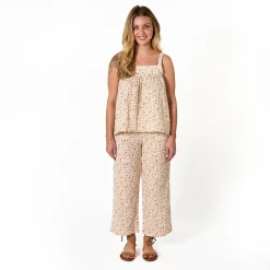 Mommy & Me Vine Floral Top & Cropped Pant Bundle