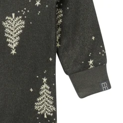 Neutral Green Christmas Tree Snug Fit Footless Pajamas
