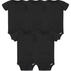 Onesies® Baby 5-Pack Black Ribbed Bodysuits