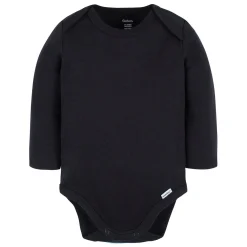 5-Pack Baby Black Premium Long Sleeve Onesies® Bodysuits
