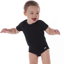 5-Pack Baby Black Premium Short Sleeve Onesies® Bodysuits